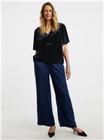 JD WILLIAMS Velvet Bow Front Angel Sleeve Top 24