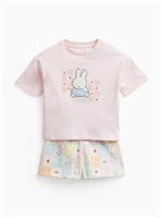 Pink Miffy Print T-Shirt & Shorts Set 12-18 months