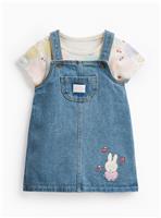 Blue Miffy Print Pinafore Dress & Bodysuit Set 12-18 months