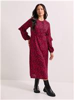 DOROTHY PERKINS Ruffle Blouson Sleeve Empire Seam Midi Dress 8