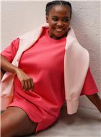 REAKTIV Bright Pink Luxe Scuba Tee S
