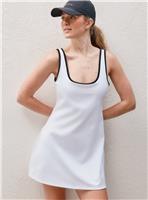 REAKTIV White Scoop Neck Tennis Dress L