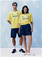 Yellow Official FIFA Brazil Retro Football T-Shirt L