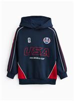 Navy Official FIFA USA Graphic Hoodie 10 years