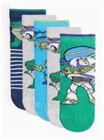 Toy Story Print Ankle Socks 5 Pack 12.5-3.5