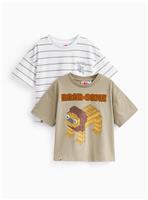 Lego & Stripe Print T-Shirts 2 Pack 6-7 years