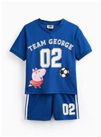 Blue Peppa Pig Print Football Kit 2-3 years