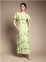 OASIS Jacquard Ruffle Maxi Dress 18