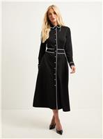 WALLIS Petite Ponte Piping Detail Midi Dress 12