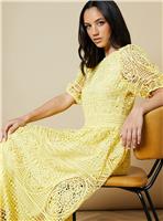 OASIS Lace Puff Sleeve Midaxi Dress 12