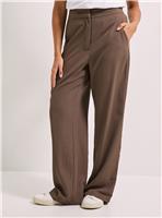 DOROTHY PERKINS Stitch Waistband Straight Leg Trouser Brown 10