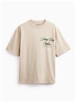 Cream Corvette Graphic Relaxed Fit T-Shirt XXXL