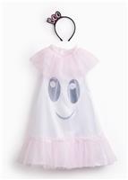 White Tulle Ghost Sleeveless Fancy Dress Costume 5-6 years
