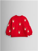 JOJO MAMAN BÉBÉ Reindeer Sequin Sweatshirt 4-5 Years