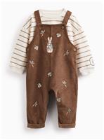 Brown Peter Rabbit Dungaree Set 9-12 months
