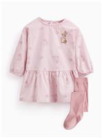 Pink Peter Rabbit Dress & Tights 2-Piece Set 2-3 years