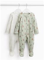 Peter Rabbit Print Sleepsuits 2 Pack Up to 3 mths