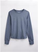 REAKTIV Blue Long Sleeve Soft Touch Marl Top M