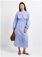 DOROTHY PERKINS Petite Shirred Bodice Tiered Stripe Midi Dress 6