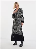 JD WILLIAMS Border Print Spun Dress 30