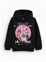 Black KPop Demon Hunters Graphic Hoodie 14 years
