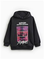 Black KPop Demon Hunters Graphic Hoodie 11 years