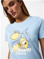Blue Snoopy Graphic Ringer T-Shirt 20