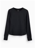 REAKTIV Black Long Sleeve Soft Touch Marl Top XS