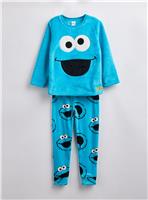 Blue Cookie Monster Fleece Pyjama Set 8-9 years