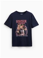 Navy Stranger Things Graphic T-Shirt XL