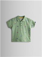 JOJO MAMAN B&Eacute;B&Eacute; Tractor Embroidered Polo Shirt 12-18 months