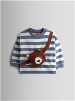 JOJO MAMAN B&Eacute;B&Eacute; Bear Pocket Bag Top 5-6 Years