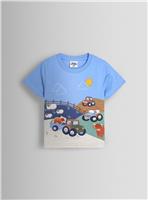 JOJO MAMAN B&Eacute;B&Eacute; Farm Scene Interactive Applique T Shirt 5-6 Years