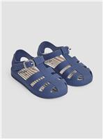 JOJO MAMAN BB Jelly Sandals Navy Blue 7 Infant