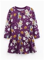Purple Bluey Halloween Jersey Dress 1-2 years