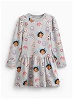 Gabby's Dollhouse Grey Character Print Dress 7-8 years