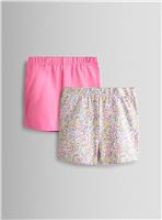 JOJO MAMAN B&Eacute;B&Eacute; 2 Pack Ditsy Shorts 6-7 Years