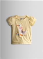 JOJO MAMAN B&Eacute;B&Eacute; Duck Applique Pet In Pocket T Shirt 4-5 Years