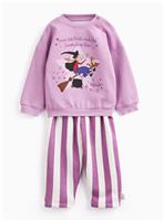 Halloween Dark Pink Room On The Broom Sweat Set 3-6 months