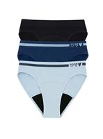LOVE LUNA Girls 3 Pair Pack Seamfree Period Briefs Snowflake 13-14 years