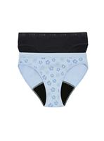 LOVE LUNA Girls 2 Pair Pack Period Bikini Briefs Flowaiian 10-11 years