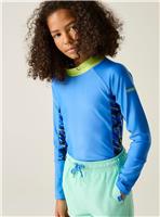 REGATTA Hoku Rash Vest Blue Camo 9-10 years