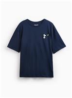 Navy Snoopy Fishing Club Graphic Relaxed Fit T-Shirt L