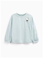 Green Pure Cotton Hello Kitty Crewneck Sweatshirt 4-5 years