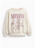Cream Nirvana Graphic Sweatshirt 8 years