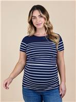 JOJO MAMAN B&Eacute;B&Eacute; Breton Maternity & Nursing T Shirt L