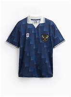 Blue Official FIFA Scotland Retro Football Polo Shirt L