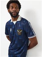 Blue Official FIFA Scotland Retro Football Polo Shirt XXXXL
