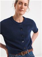 JD WILLIAMS Sheer Short Sleeve Cardigan Navy 28-30