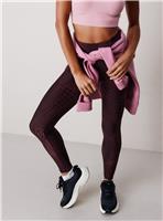 REAKTIV Dark Red Printed High Waisted Everyday Full Length Legging XXL